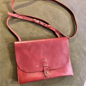 Brown leather Lucky Brand crossbody bag